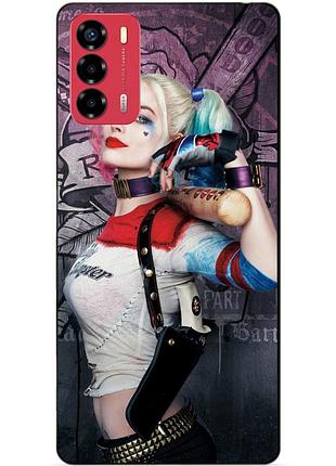 Силиконовый бампер чехол для zte blade v40 vita с рисунком харли квинн