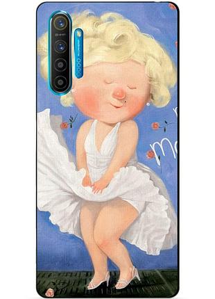 Силиконовый чехол бампер для realme xt с рисунком монро гапчинская