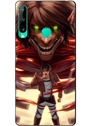 Силиконовый чехол бампер для huawei p40 lite e с аниме attack on titan