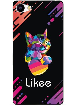Силиконовый чехол бампер для meizu u20 с рисунком likee