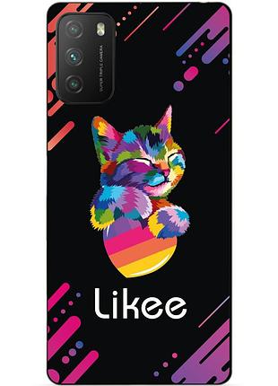 Силіконовий бампер чохол для xiaomi poco m3 з малюнком likee