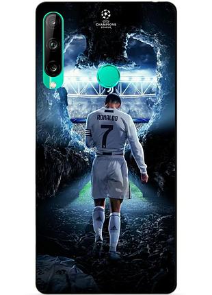 Силиконовый чехол бампер для huawei p40 lite e с рисунком ronaldo
