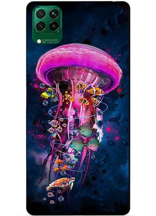 Силиконовый чехол бампер для huawei p40 lite с рисунком медуза
