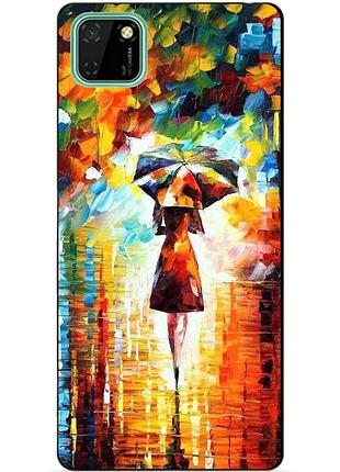Силиконовый чехол бампер для huawei y5p с рисунком прогулка