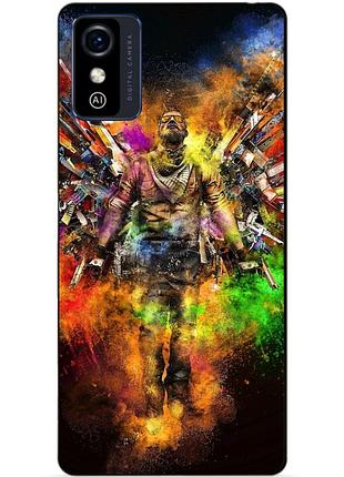 Силіконовий бампер чохол для zte blade l9 з малюнком воїн