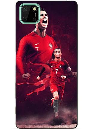 Силиконовый чехол бампер для huawei y5p с рисунком ronaldo португалия