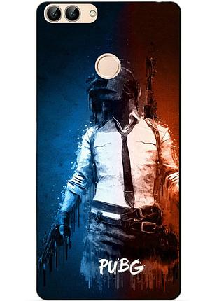 Силиконовый бампер чехол для huawei p smart с рисунком pubg