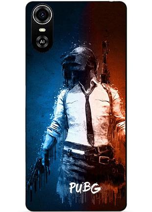 Силіконовий бампер чохол для zte blade a31 plus з малюнком pubg