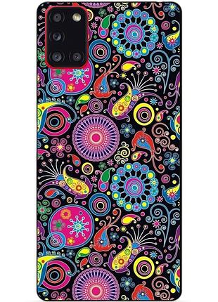 Силіконовий бампер чохол для samsung a31 з малюнком візерунки