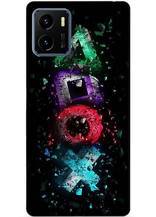 Силіконовий бампер чохол для vivo y15s з малюнком sony playstation