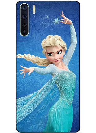 Силіконовий бампер чохол для oppo a91 з малюнком ельза