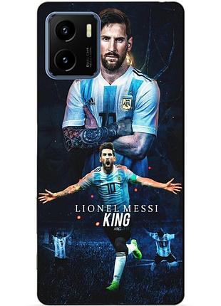Силіконовий бампер чохол для vivo y15s з малюнком messi angre