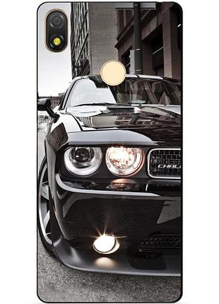 Силиконовый бампер чехол для tecno pop 3 с рисунком dodge