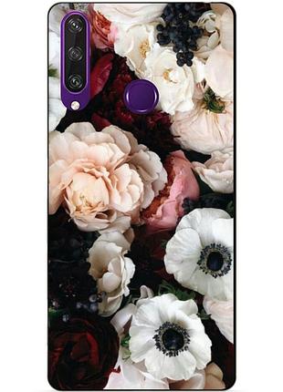Силиконовый чехол бампер для huawei y6p с рисунком маки