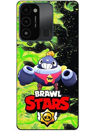 Силіконовий бампер чохол для tecno spark go 2022/spark 8c з героєм бравл силова ліга нокаут твк