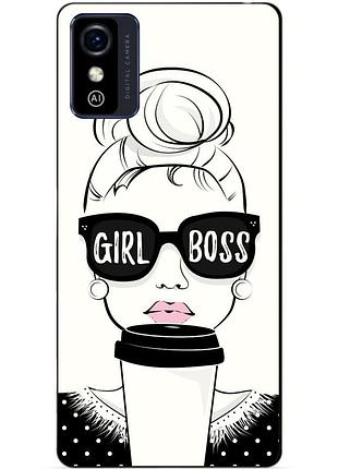 Силіконовий бампер чохол для zte blade l9 з малюнком girl boss