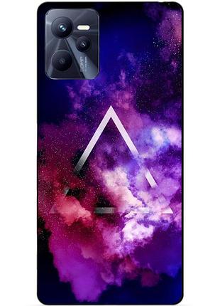 Силиконовый чехол бампер для realme c35 с рисунком космос
