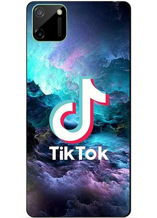 Силиконовый чехол бампер для realme c11 с рисунком tik tok