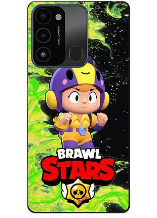Силіконовий бампер чохол для tecno spark go 2022/spark 8c з героєм бравл силова ліга нокаут беа
