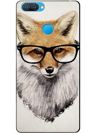 Силиконовый бампер чехол для oppo a12 a5s с рисунком лиса