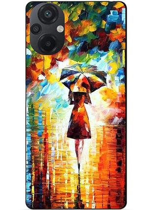 Силиконовый бампер чехол для xiaomi poco m5 с рисунком прогулка