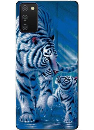 Силіконовий бампер чохол для samsung a03s з малюнком тигри