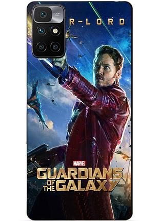 Силиконовый бампер чехол для xiaomi redmi 10 звездный лорд стражи галактики star lord