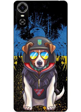 Силиконовый бампер чехол для zte blade a31 plus с рисунком пес патрон