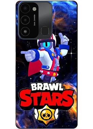 Силіконовий бампер чохол для tecno spark go 2022/spark 8c космічний бравл герої стью
