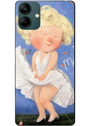 Силиконовый бампер чехол для samsung a04 с рисунком мерлин монро