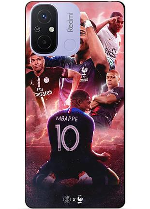 Силіконовий бампер чохол для xiaomi redmi 12c з малюнком mbappe кіліан мбаппе