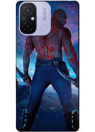 Силиконовый бампер чехол для xiaomi redmi 12c дракс стражи галактики drax