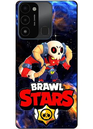 Силиконовый бампер чехол для tecno spark go 2022/spark 8c космический бравл герои бо