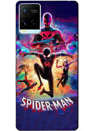 Силіконовий бампер чохол для vivo y21 / y33s spider man