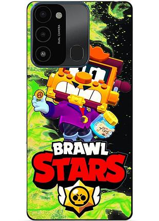 Силіконовий бампер чохол для tecno spark go 2022/spark 8c з героєм бравл силова ліга нокаут гріфф