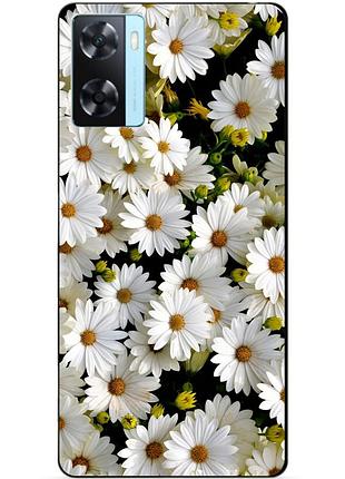 Силіконовий бампер чохол для oppo a57s з малюнком ромашки