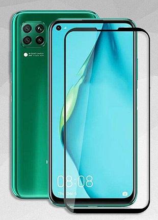 Захисне скло full glue для huawei p40 lite чорне 5d