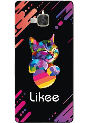 Силиконовый бампер чехол для huawei y6 pro с рисунком likee