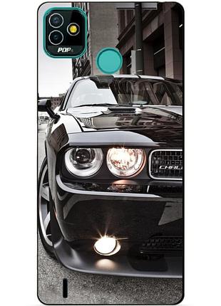 Силиконовый бампер чехол для tecno pop 5 (bd2) с рисунком dodge