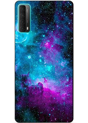 Силиконовый бампер чехол для huawei p smart 2021 с рисунком галактика