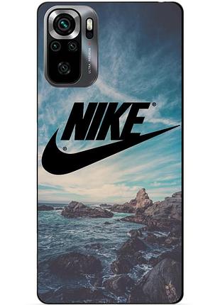 Силиконовый бампер чехол для xiaomi poco m5s с рисунком найк