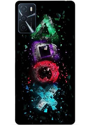 Силіконовий бампер чохол для oppo a16/a54s з малюнком playstation