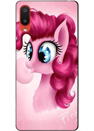 Силиконовый бампер чехол для samsung a02 galaxy a022 с рисунком пони пинки пай