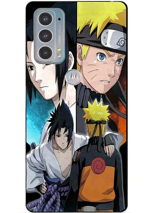 Силиконовый чехол бампер для motorola edge 20 с рисунком наруто узумаки naruto