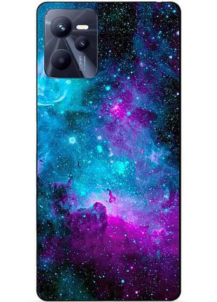 Силиконовый чехол бампер для realme c35 с рисунком галактика