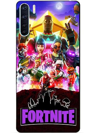 Силіконовий бампер чохол для oppo a91 з малюнком fortnite
