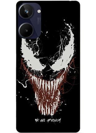 Силиконовый чехол бампер для realme 10 с рисунком веном venom