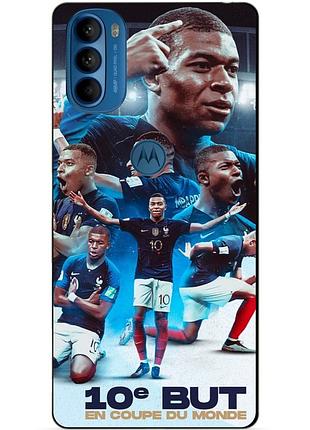 Силіконовий бампер чохол для motorola moto g41 з малюнком мбаппе франція mbappe