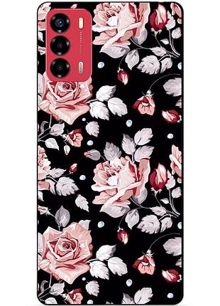 Силіконовий бампер чохол для zte blade v40 vita з картинкою троянди