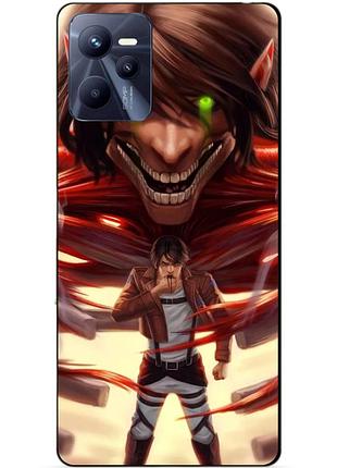 Силіконовий чохол бампер для realme c35 з малюнком attack on titan